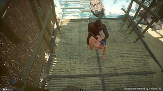 Granny gets blacked on nude beach: Blowjob, Doggy  Cowgirl Porn