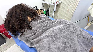 LATINA ARRIVES FOR MASSAGE SESSION AND THE MASSEUR TURNS HER ON SO MUCH THAT THEY END UP