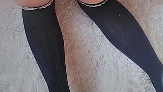 Tight sweet clit and ass solo toy fun