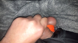 Edging Play And Cumming Wearing A Synthetic CBT Collar