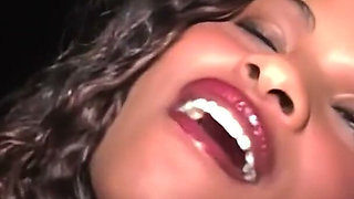 Huge Tit Black Babe Caramel Fingers Pussy in Jacuzzi