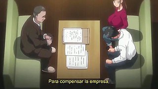 Sex addicted brunette gets creampied every time she has sex, hentai