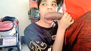 Costumed football doll gives massive dick a wild blowjob with spit fetish