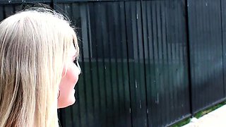 Beautiful teen brunette Jessica Sinn masturbates