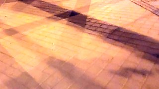 RISKY double BLOWJOB in PUBLIC after helping a tourist