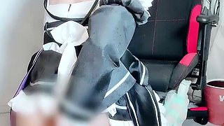 Crossdressing Rem (Re:Zero) Anal Orgasm - Power Machine