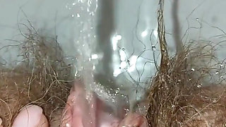 Pissing Woman, Hairy Pussy Pissing