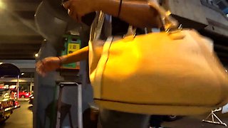 Shy Thai amateur girl gets a big cock as a birthday present