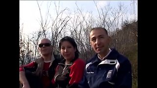 My Stepsister Takes Two Guys in the Park - Anal, Facial, Squirting Public Sex