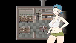 Anime scene with a dildo on the wall, fully uncensored