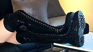 European bitch jerking fetish dude after he masturbates