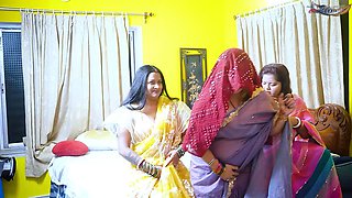 DESI MALLU THREE BHABHI SEX WITH HER TWO DEBAR FULL MOVIE ( HINDI AUDIO )