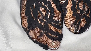 Lace Nylon French Pedicure