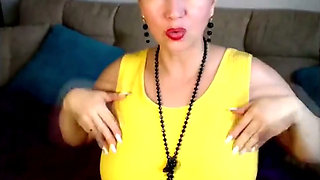 My Wife Is a Cool Webcam Slut Hot Mature Bitch in Yellow Dress