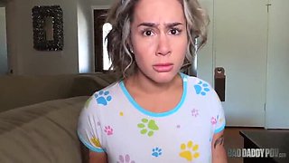 WickedStepdad: Big-Titted Teen Stepdaughter Misty Swallows Cum After Naughty Blowjob