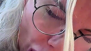 A Sexy Travel Companion Gave Me a Selfie-blowjob with Cum in Her Mouth