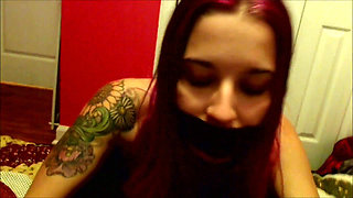Tape Gagged Handjob Slut!