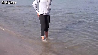 Wet Workout at the Beach