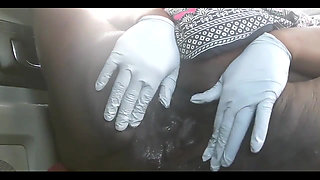 Masturbating with Dildo in My Car