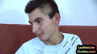 Stockings femdom pegging useless guy