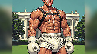 Asian Cum Covered Muscle Men Art