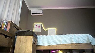 Petite small tit babe with perfect pussy masturbates