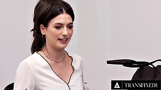 Spencer Bradley Pounds the Interview Spot While Hardcore Trans Free Use Pounding and Blowjobs Continue