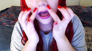 Lipstick N Mouth Fetish Purple Lips