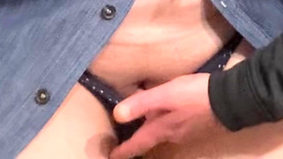 Rubbing My Fingers on a Hot Babe's Pussy in Subway