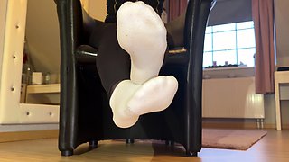Nylon stockings pantyhose footjobs foot fetish sex