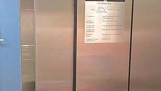 Naughty Elevator Ride Will She Get Caught?