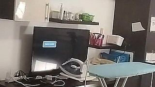 Sexy Brunette Doing Naked Chores Around the House