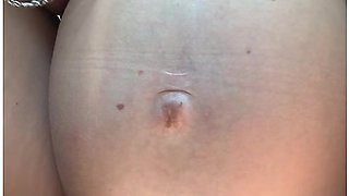 9 Months Pregnant Lola Sky With Big Belly Masturbates With Glass Dildo And Has A Big Squirt