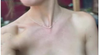 Sneaky Vibrator Orgasm At A Swingers Resort!
