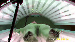 Czech Solarium 156: Brunette Loves Her Private Solarium Show
