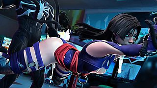 Psylocke Gets Pounded by Monster in Hardcore 3D Action