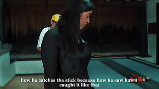 Hard Sex on a Pool Table with Huge Cock Lina Henao and Pipe Boy