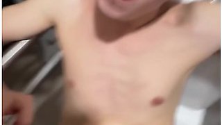 Hot Daddy With A Big Cock Have Sex With A Twink On A Public Wc