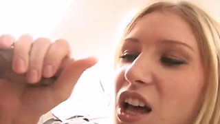 Hand-job from amateur blond wife in hot amateur porn two