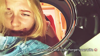 Cutie Stuck in Washing Machine and Gets Fucked Hard with Creampie