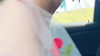 Petite Body Wear Sexy Dress on the Car