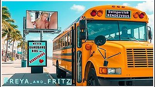Gangbang Bus Vol. 1 - Freya Fucks A Bunch Of Anoymous Guys And Drain Their Balls