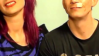 Tattooed Vixen in Red Lingerie Rides Cock Wildly