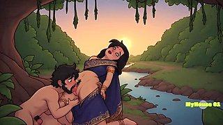 Pushpa and Srivalli Hot Romance in Jungle – Desi Couple Outdoor Fuck