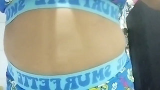 Sexy Filipina MILF, Shaking, Rubbing, & Smacking Her Big Smurf Ass & Pussy