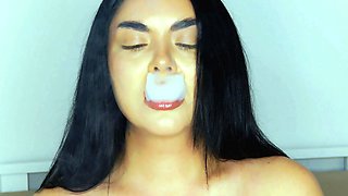 Beautiful Brunette Smoking Fetish Tease - Softcore Seduction