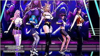 [mmd] Gfriend - Glass Bead Sexy Kpop Dance Ahri Akali Kaisa Seraphine Gwen Kda League Of Legends