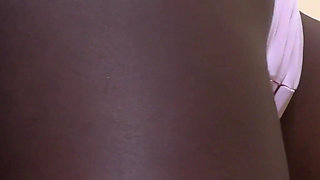 Beautiful African ass fucked and creampied in POV