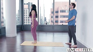 Yoga pants video with temperament Anissa Kate and Jake Adams from Love Her Feet