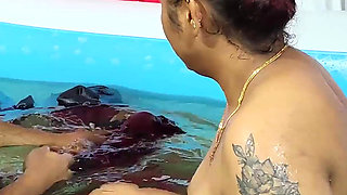 Hot Pool Romance with Boobs Press and Ass Romance